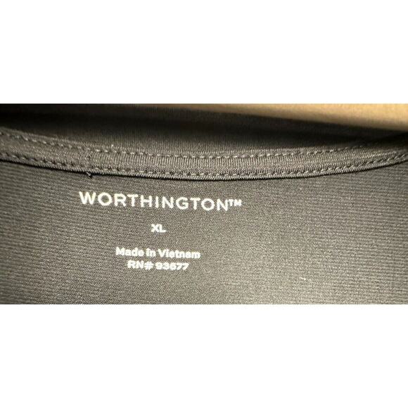 Worthington Solid Black Blouse Size XL - Picture 3 of 4